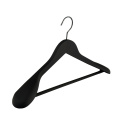 Custom LOGO good quality ABS plastic clothes hanger black plastic heavy duty hanger